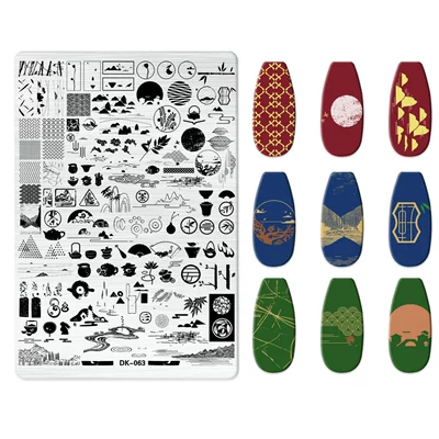 Dırnaq bəzəkləri Printing Templates for Nail Art - dk-063