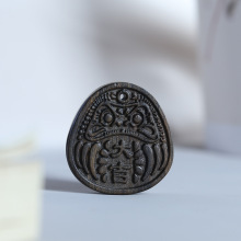 沉香雕刻达摩大吉开运牌diy饰品配件招财钥匙扣文玩手串挂件批发