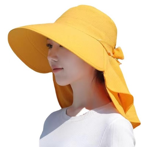 Cotton Material Women's Sun Hat High-End Sunshade Hat UV Protection Elderly Sun Hat Hat for Farming and Tea Picking