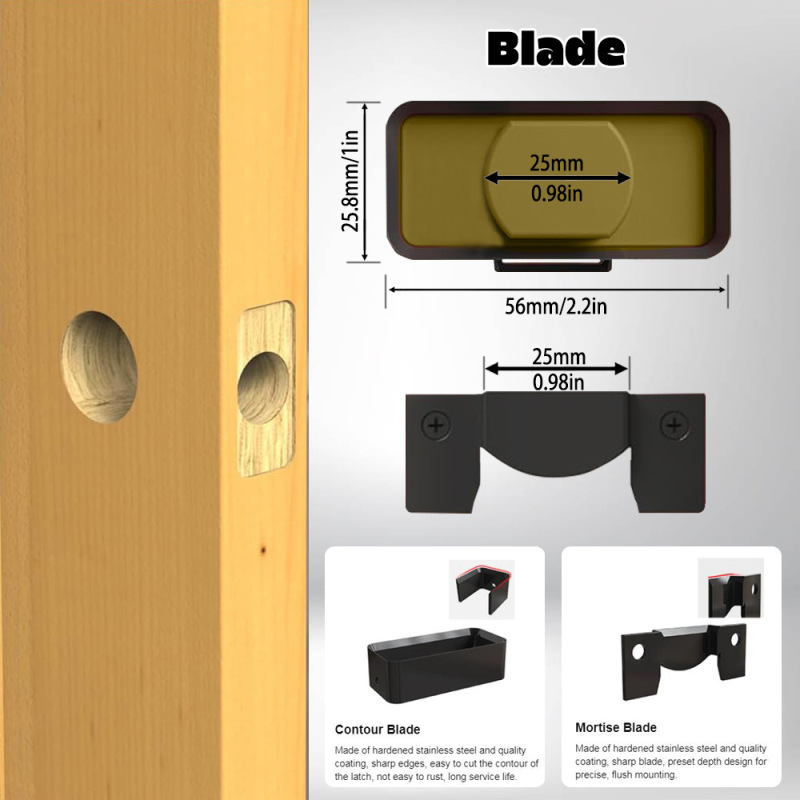 Door Latch Mortise Toolラッチほぞ穴ツール取付キットヘルプ除去材料取付|undefined