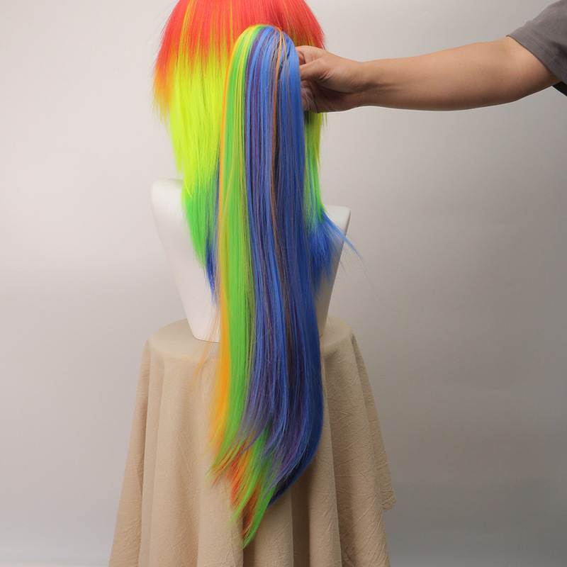 My Little Pony Rainbow Wig, Colorful Cosplay Wig, My Little Pony Rainbow Dash Wig My Little Pony Rainbow Wig, Colorful Cosplay Wig, My Little Pony Rainbow Dash Wig