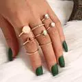 (Перекрёстная торговля), модный многоцветный набор кольца, Aliexpress, ebay, шампанское цвет, 8 штук