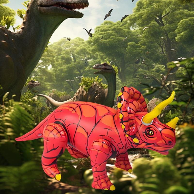 Новый трансграничный мультяшный ПВХ искусственный надувной динозавр Tyrannosaurus rex детская креативная надувная игрушка с животными для детского дня