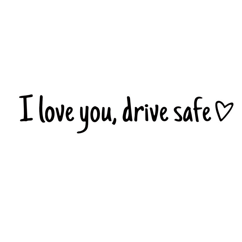 ILY Drive Safe Conducción segura pegatinas de etileno para automóviles para pegatinas decorativas de espejos retrovisores