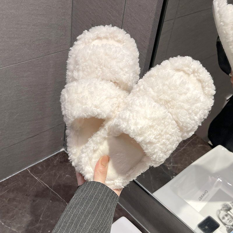 양털-심플 스타일-화이트