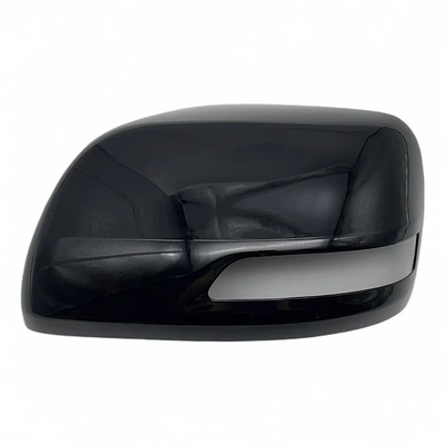 Suitable for Toyota Prado Rearview Mirror Housing, Land Cruiser Lc200 Rearview Mirror Frame, Mirror Lens, Turn Signal Light (Rear mirror/rearview mirror assembly) - left-left-black-back-cover