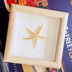 Shell Starfish Mini Photo Frame Handmade DIY Display Stand Material Kit Wooden Square Frame Wholesale Factory