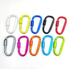 メーカー直販8号横平アルミ合金登山ボタン鍵付き快掛バックバックル現物多色