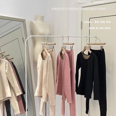 零度可穿特厚駱駝絨AB雙面加絨加禦寒發熱保暖內衣套裝女秋衣秋褲