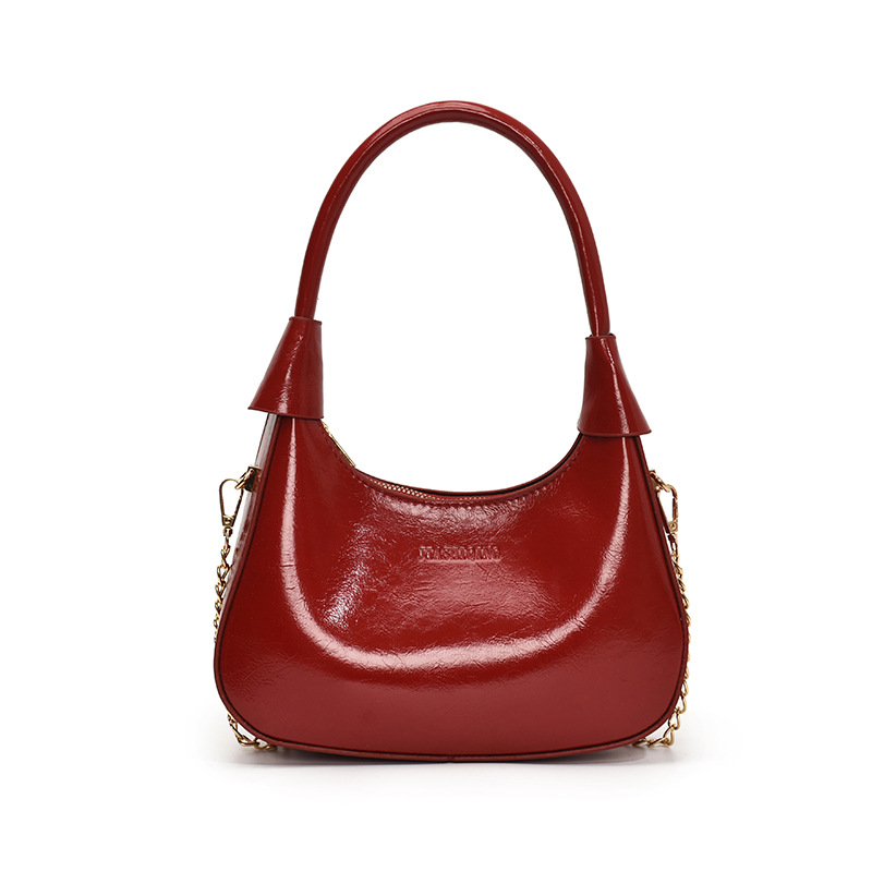 Ins ultra fuego bolso rojo bolso de mujer 2025 bolso de mano de mujer nuevo bolso de brazo simple bolso de hombro