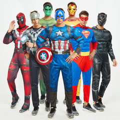 Cosplay Iron Man, Hero Superman, Spider-Man, Batman, Thor, American Captain Adult Muscle Suit for Men