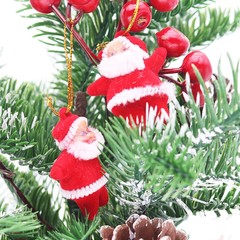 現物卸売りの典型的なクリスマスクリスマスツリー装飾品赤い植毛6人の老人がサンタクロースを飾っている