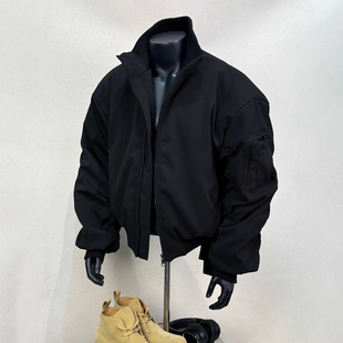 ma1 American Bomber Jacket Cotton-padded Jacket Men's Winter Short High Street Trendy Brand cleanfit Profile Quilted Jacket