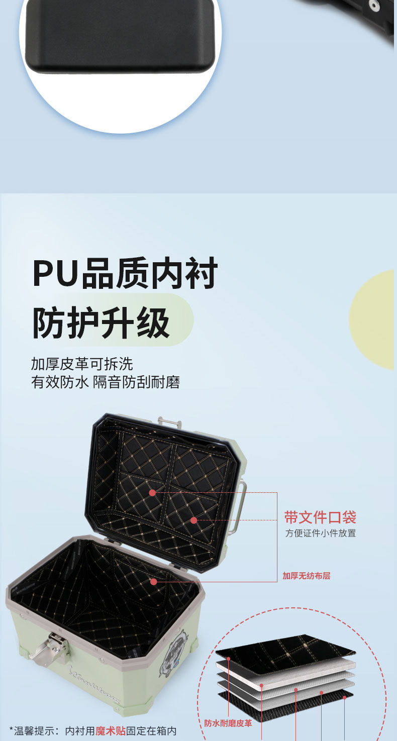 Wanlihao modified accessories for Maverick U1e, decorative electric vehicle tail box, non-aluminum alloy motorcycle trunk