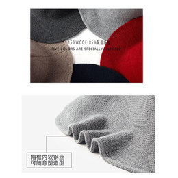 Halloween new hat female   popular style witch hat wool wizard hat