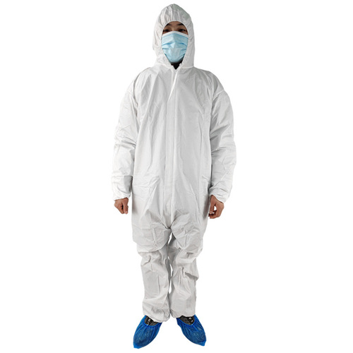 一次性防护服连体带帽全身透气猪场养殖隔离衣普通喷漆参观工作服
