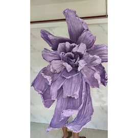 巨型纸艺紫色美塑花橱窗装饰摄影背景手工纸花大型装饰婚庆婚礼