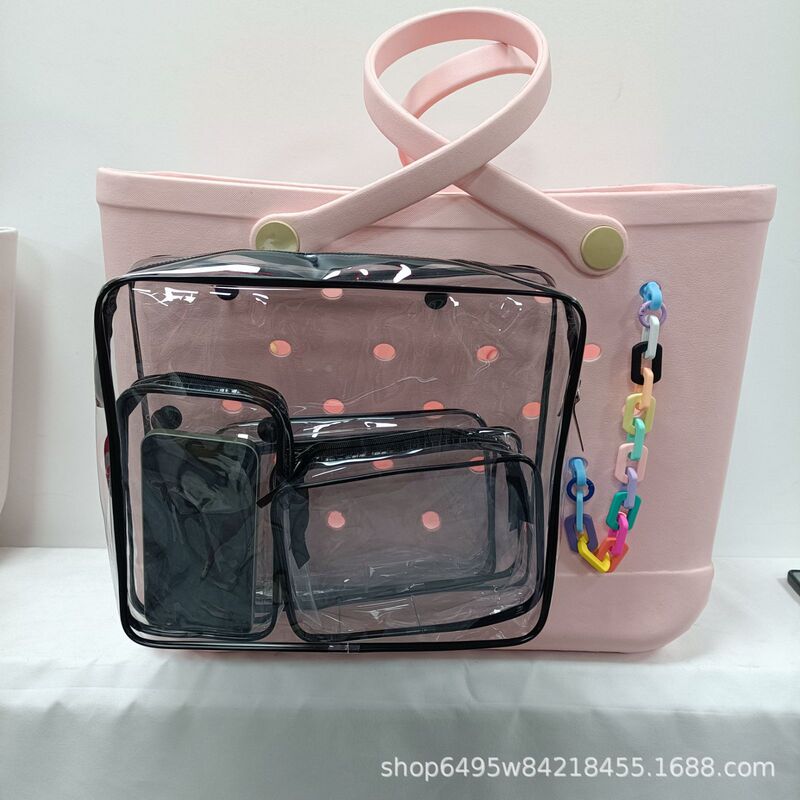 In stock hole bag pvc hanging bag beach bag pvc bag bogg accessories bogg beach bag waterproof bag