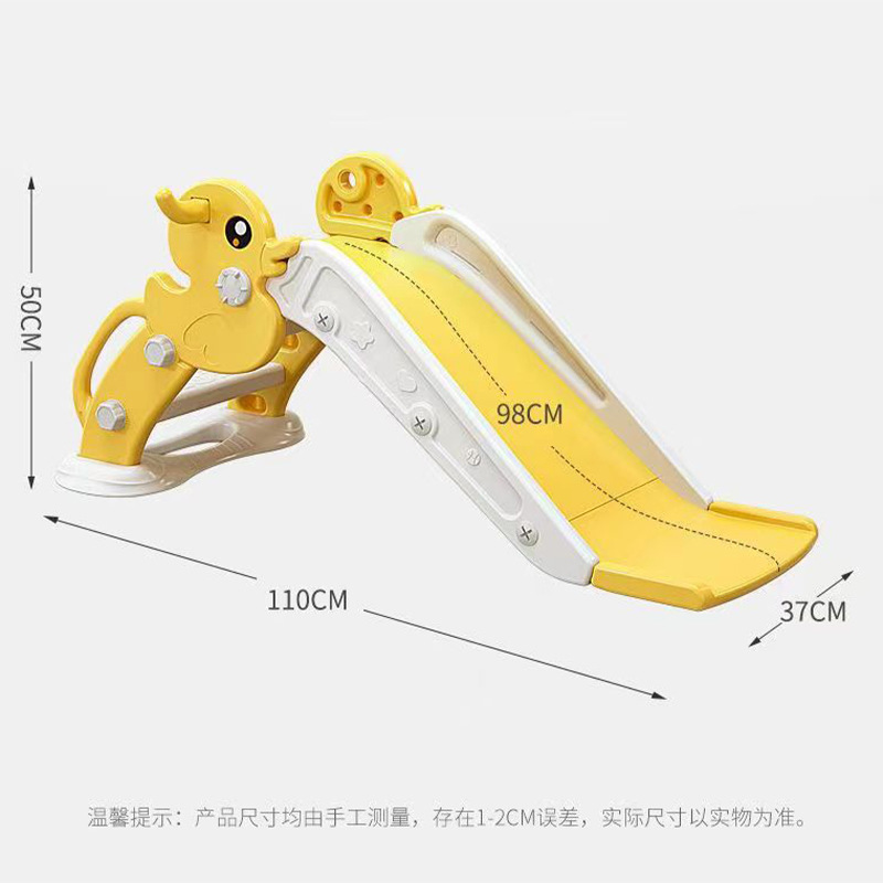 Pequeño deslizante de aluminio para niños, deslizante interior para niños, juguetes de juego para niños, mini combinación de deslizante único amarillo image 2