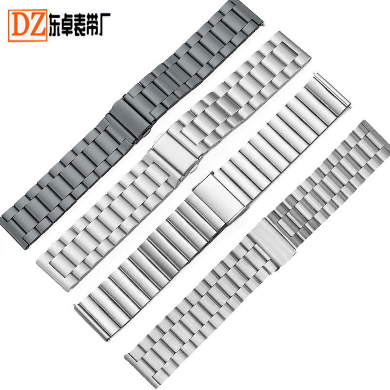 for apple iwatch strap three beads metal stainless steel huawei clamp with applewatch watch steel band