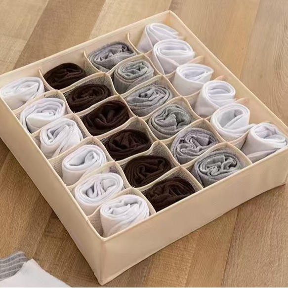 Amazon tela caja de almacenamiento hogar plegable caja de organización ropa interior calcetines ropa caja de almacenamiento al por mayor