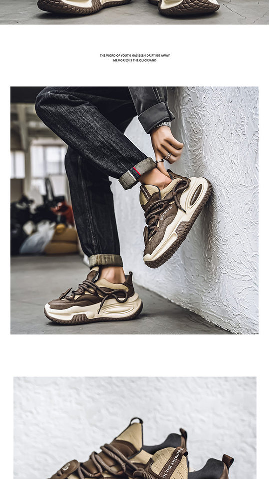 Giày thể thao nam cổ thấp lót lông giữ ấm, đế dày tăng chiều cao, kiểu sneaker dạo phố — X5128- 1m màu xanh lá cây, X5128-1 Kaki, X5128-1 đỏ xanh chi tiết 12