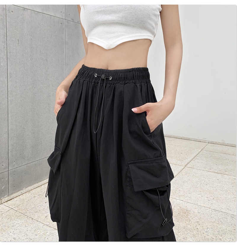 Arbeitshosen im High-Street-Design für Damen und Herren, neue lockere gerade Hosen mit weitem Bein und großen Taschen, lässige Knöchelhosen, trendig_voghion.com