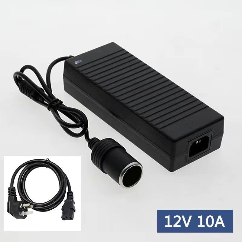 220V to 12V car cigarette lighter head socket household power converter car vacuum cleaner refrigerator adapter