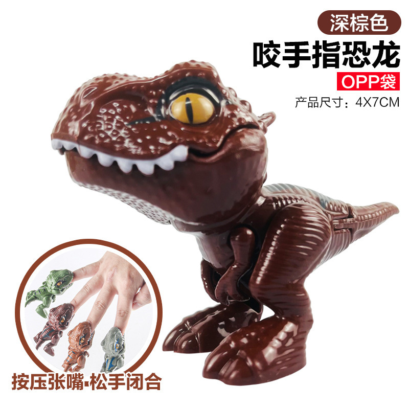Mini dedo de mordida transfronteriza juguetes de dinosaurio multiarticulados móviles T. rex nuevo modelo especial bolsas al por mayor