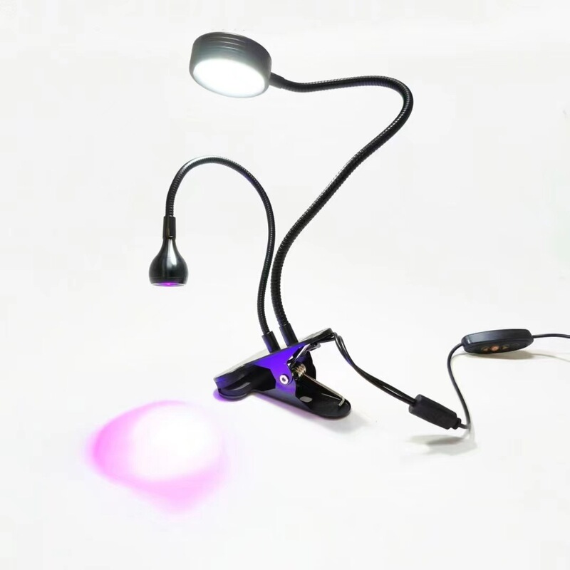 クロスボーダーマニキュアクリップライト LED オールインワン便利な双頭マニキュアランプユニバーサルホース無段階調光可能なテーブルランプ|undefined