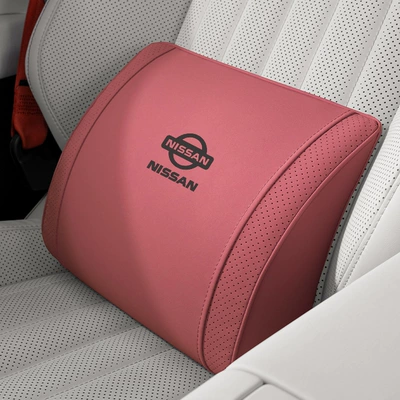 Headrest — for Nissan Car Headrests, Sylphy - small-k-velvet-volcano-red-nissan-lumbar-support-1-piece