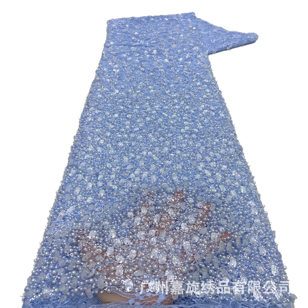 Tejido de malla de esponja de encaje gradiente multi-especificación zapatos de mujer sombreros bolsas de ropa vestido tela bordada