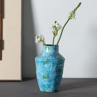 Jingdezhen Pure Handmade Ceramic Vase Hand-Painted Flower Vessel Living Room Tv Cabinet Home Decoration Green Plant Ornaments Vase