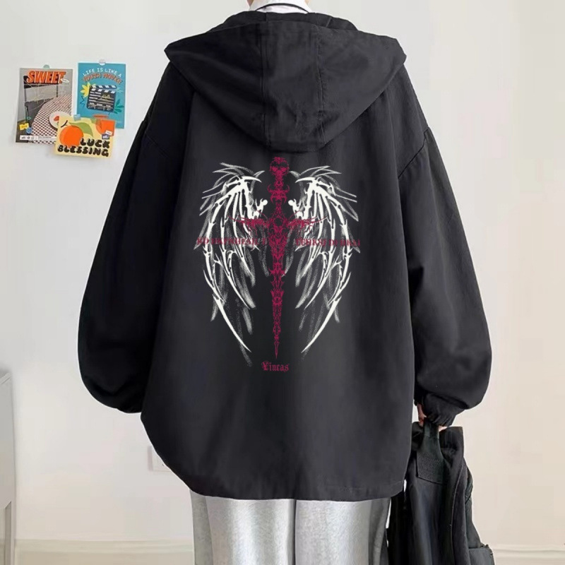 Trendy Jacket Coat Spring and Autumn Style American Style Top for Men High Street Fashion Brand Hooded Cardigan Quick-Dry Jacket