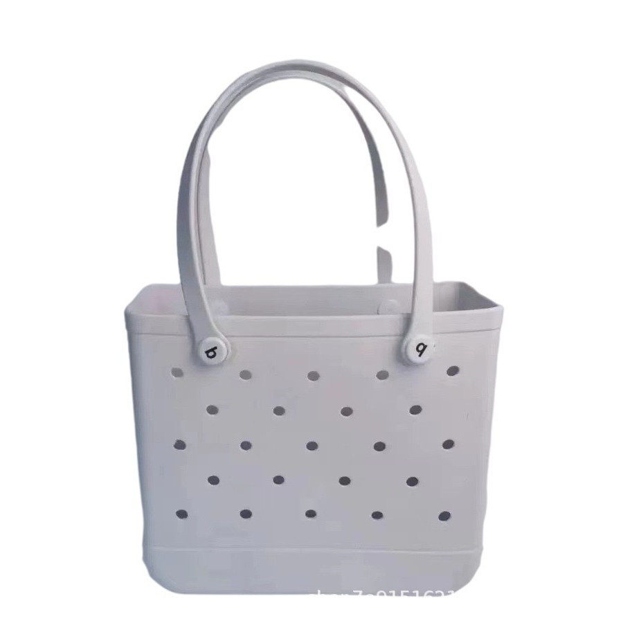 중간 가방 36*30*13cm, 흰색, 비치 가방