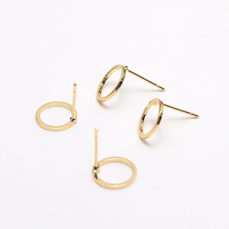 10 PCS/Package Copper Solid Color Ear Stud Accessories Simple Style display picture 10