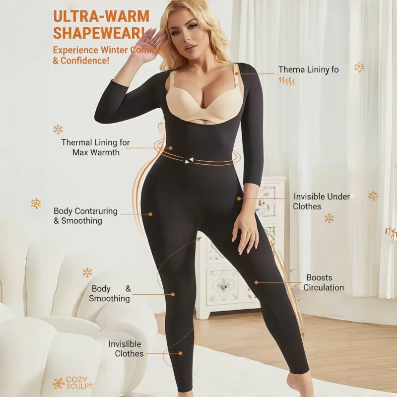 Autumn and Winter Women's Full Body Shapewear, Breast Lift, Abdominal Control, Sports Fitness Shapewear, Waist Lift, Arm Lift, Body Shaping Long Clothes and Pants