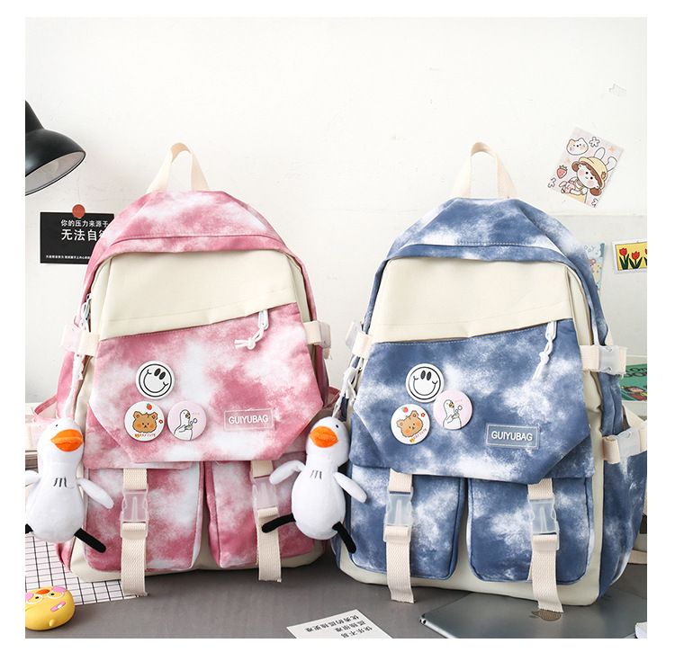 Fashion Tie-dye Large Capacity Canvas Bag Five-piece Set Wholesale Nihaojewelry display picture 20