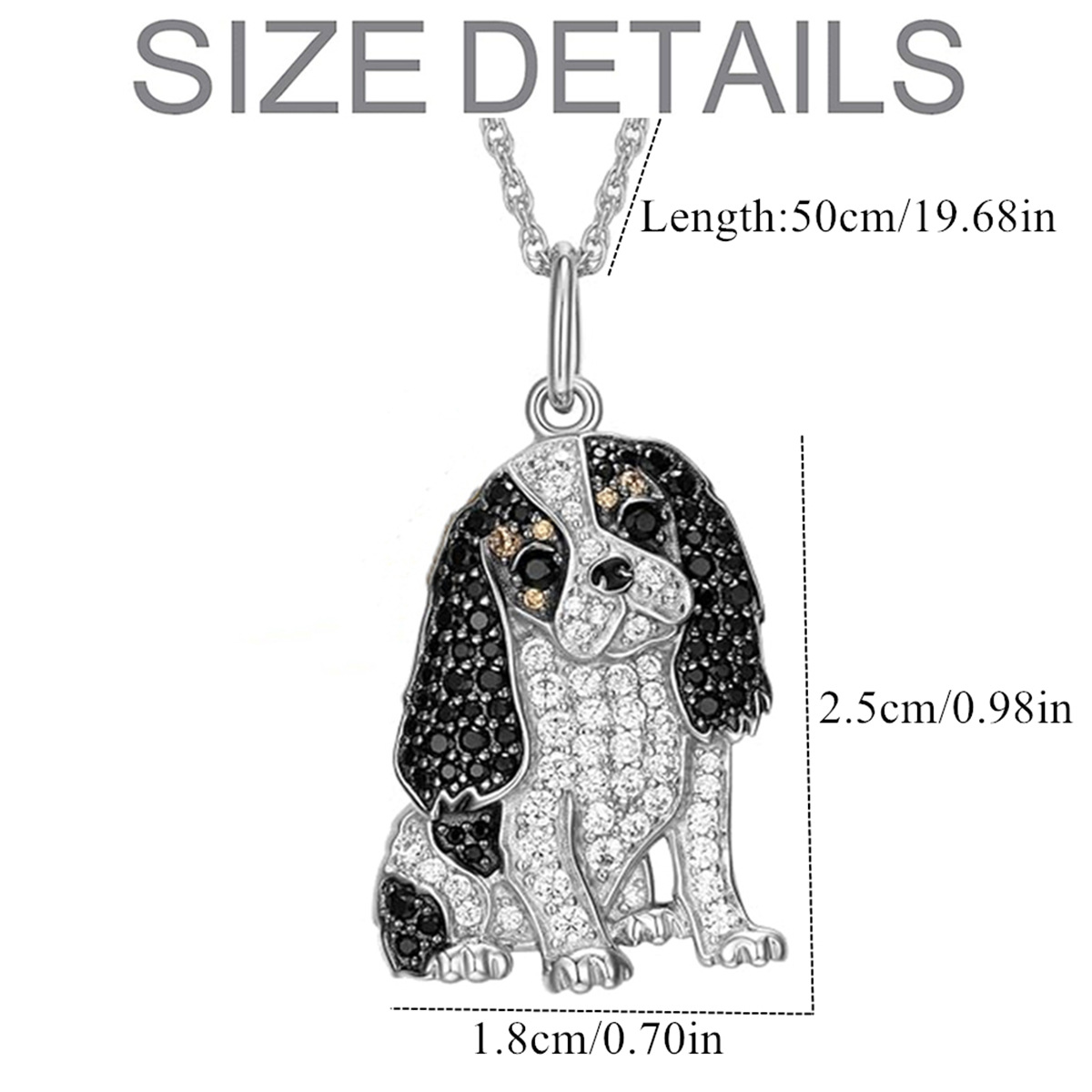 1 Piece Quantity Cute Dog Artificial Crystal Zinc Alloy Cable Chain Pendant Necklaces Wholesale