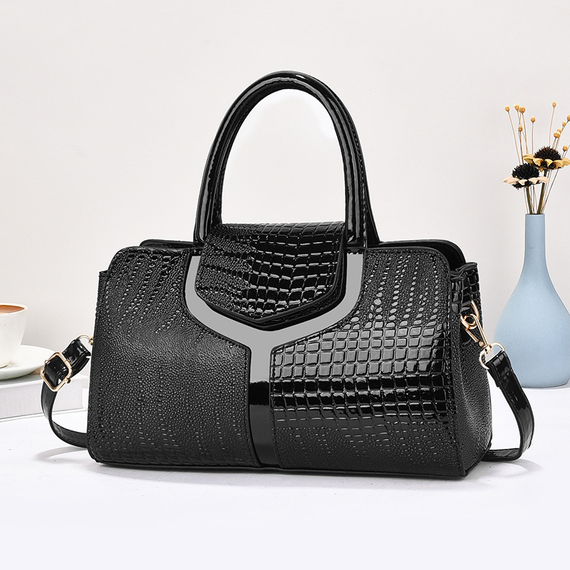 Nuevas bolsas de mujer transfronterizas con patrón de cocodrilo, bolsas de moda para mujeres, bolsas de madre, bolsas de hombro para viajar.