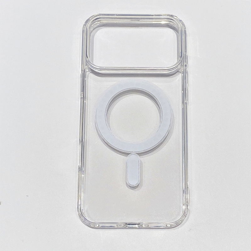 跨境爆款适用苹果17PProMax磁吸手机壳iPhone16透明二合一15防摔|undefined