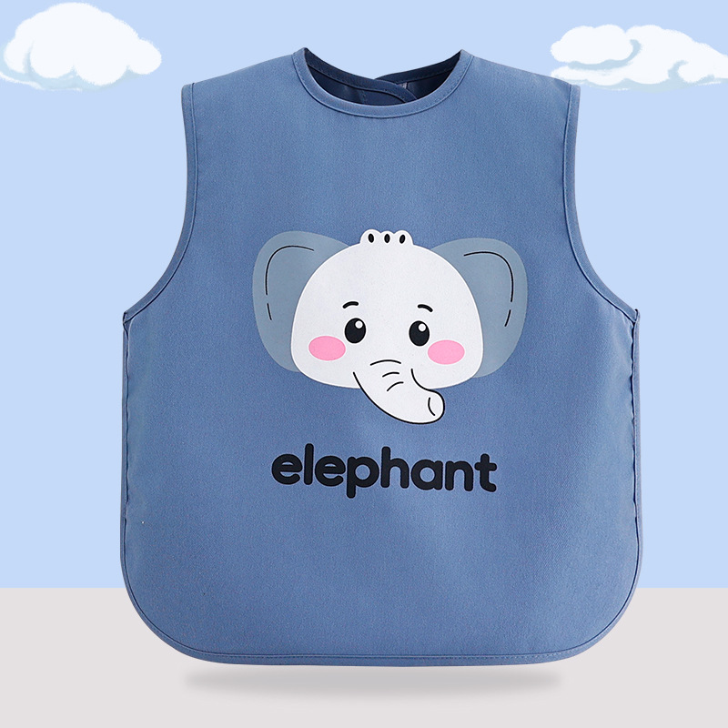 Baby Children's Dining Bib Apron Slippery Towel Waterproof Sirty-proof Summer Thin Baby Dressing Men's and Women's Sleeveless