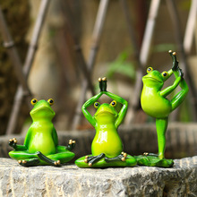 庭院花园装饰布置仿真动物瑜伽青蛙园林景观户外树脂工艺品摆件