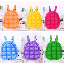 pvc充气可爱双肩包韩国大容量书包防水书包糖果色沙滩包 游泳书包