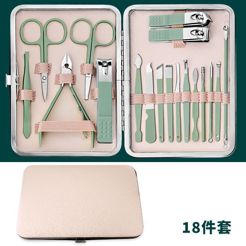 Kit de cortadores de uñas portátiles para niñas herramientas de pedicura lindas alicates de uñas para uñas conjuntos completos de cortadores de uñas caseros cucharas para excavar orejas
