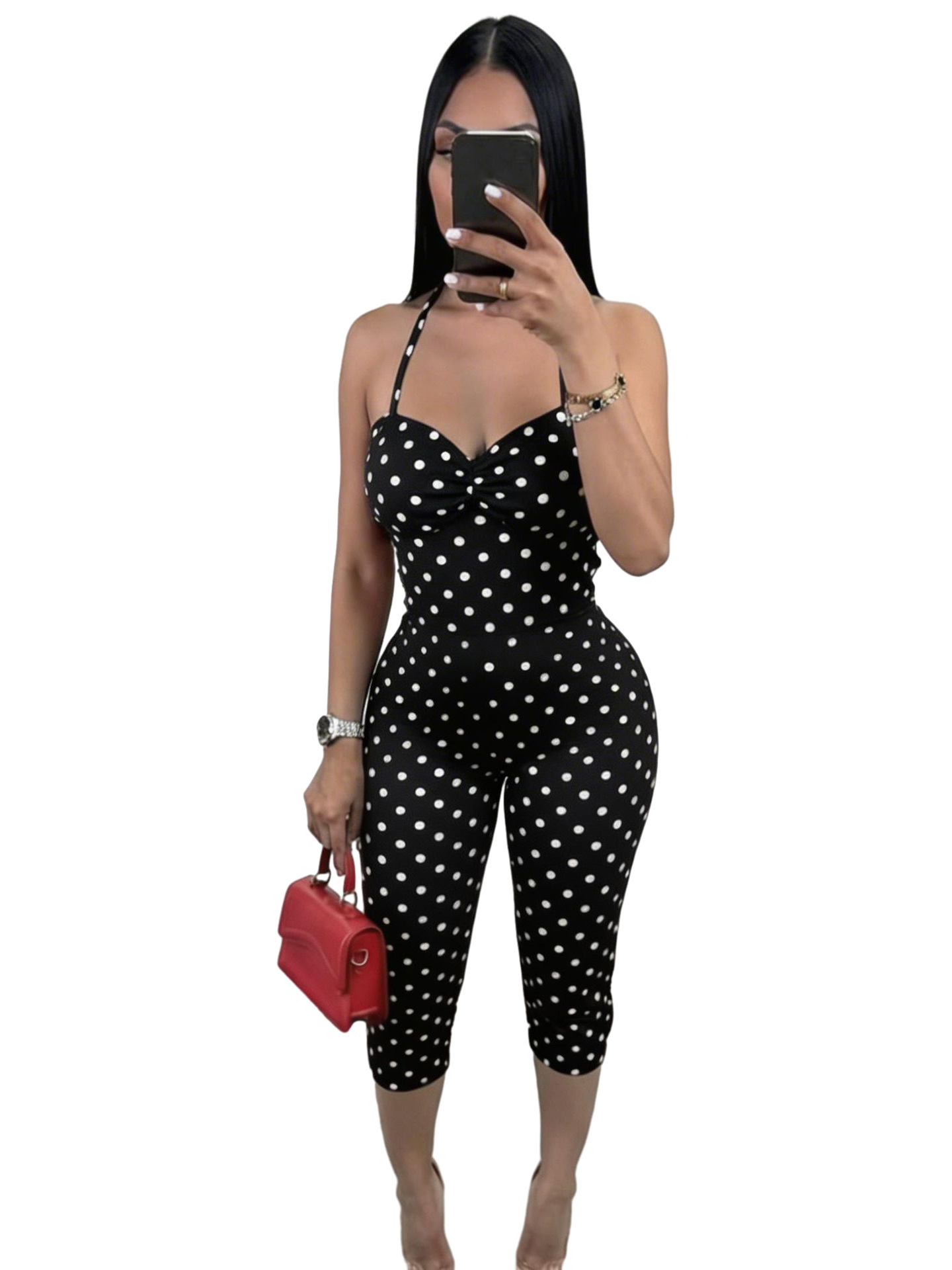 D8106 Amazon Europa y los Estados Unidos venta caliente ropa de mujer de moda sexy punto de onda impresión cuello colgante de cuello bajo elástico camiseta