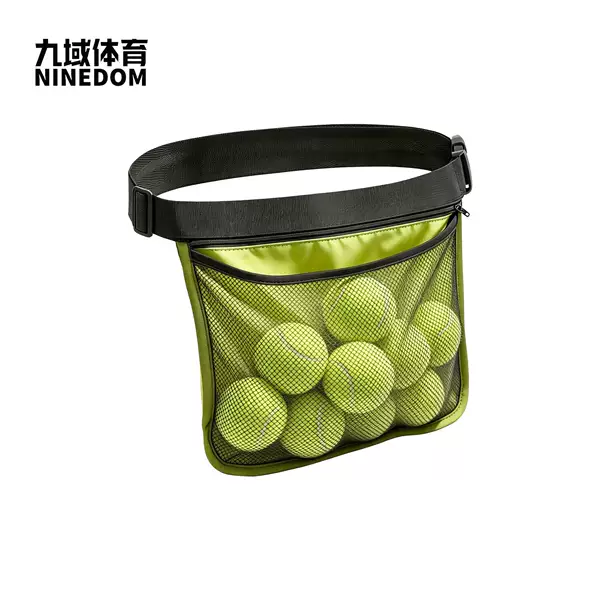 Jiuyu Sports Professional Tennis Training Waist Bag, Mesh Multi-Ball Storage Bag, Lightweight Portable Equipment Bag for Court Ball Retrieval