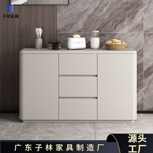 Light Luxury Home Living Room Sideboard Corner Cabinet Wall Storage Locker Integrated Bowl Tableware Tea