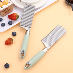 ins Nordic style stainless steel potato knife wave knife vegetable cutter corrugated knife slicer flower-cut French fries knife