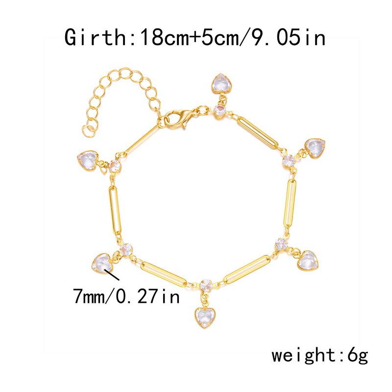 9g Weight 0.05µm-0.08µm Gold Plating Thickness Electroplating Gold Plating Process KC Golden Plated Plating Material Rhinestones, Zinc Alloy Pendant Material Rhinestones Inlay Material Bracelets Classification Alloy Chain Material cable chain Chain Type 1 Piece Quantity Holiday, Daily Occasion Copper Material Flower Pattern Women's Gender Simple Style, Classic Style Style Enamel Craft Simple Style Classic Style Flower Alloy Copper Wholesale Bracelets 9